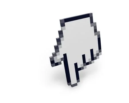 Hand cursor standing left view Stock Illustration