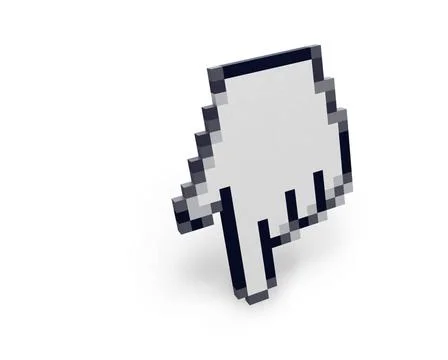 Hand cursor standing left view Hand cursor standing left view Copyright: x... Foto stock