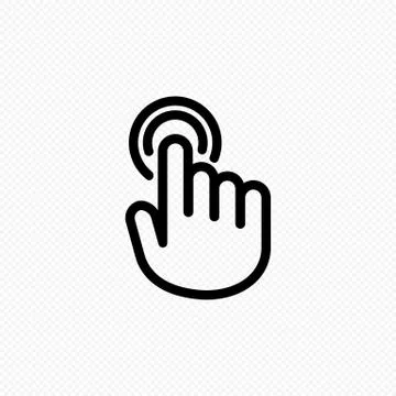 Hand cursor touch screen gestures icon. Swipe to left right up icon. Vector o Stock Illustration