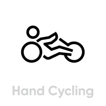 Hand Cycling activity icon Stock-Illustration