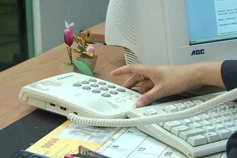 Hand Dailing the Phone Stock Footage 157666