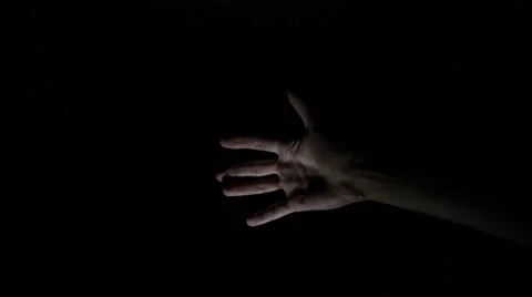 Hand in the Dark Stock Footage 26688327