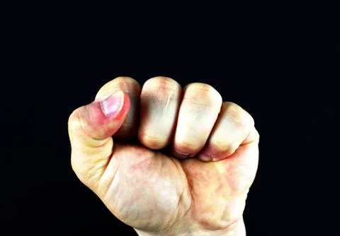 Hand in the dark Stock Photos