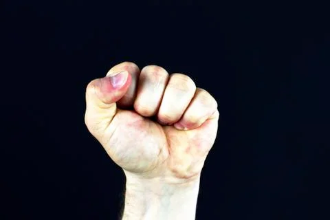 Hand in the dark Stock Photos