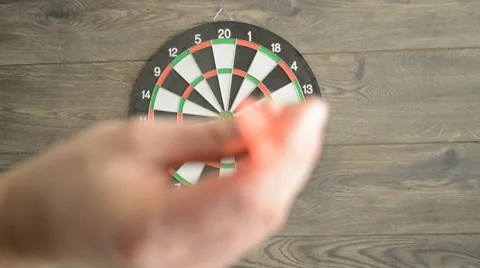 Hand with dart Stock Footage 33888041