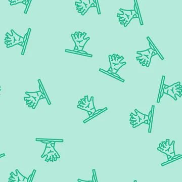 Hand dead zombie line vector seamless pattern 스톡 일러스트