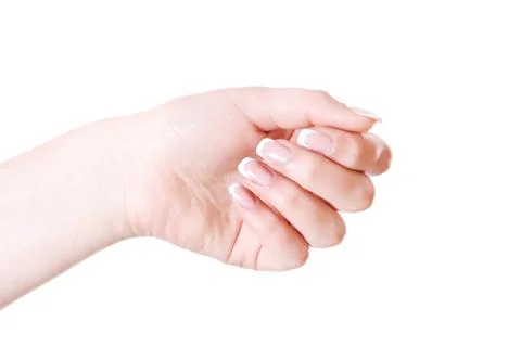 Hand with decorated nails 스톡 사진