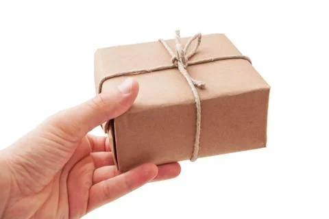 Hand deliver a parcel Stock Photos