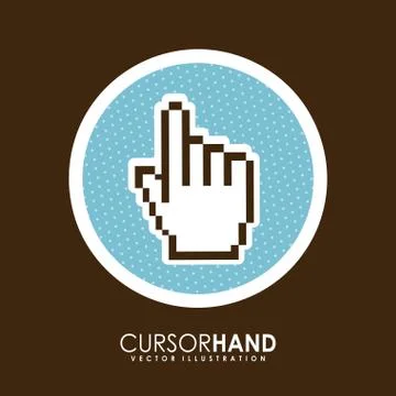Hand design over brown background, vector illustration Stockillustratie