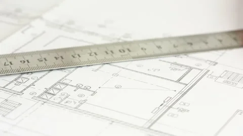 Hand of designer drawing the apartment Stock Footage 60698628