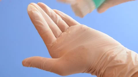 Hand desinfection Stock Footage 134238755