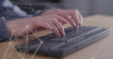 Hand of developing programming and coding technologies. Programmer concepts Stock Footage 259069350