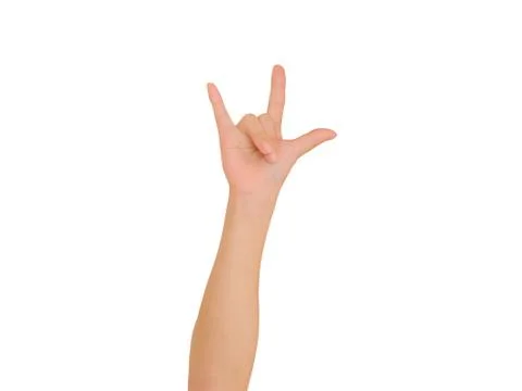 Hand with Devil Horns Stock Photos