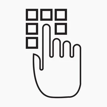 Hand dialing code. Stock Illustration