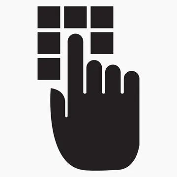 Hand dialing code. Illustrazione stock