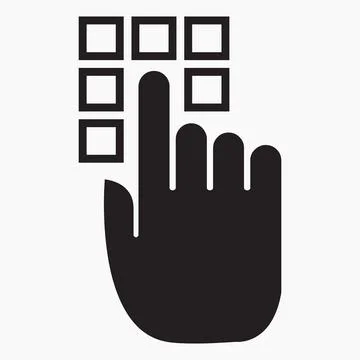 Hand dialing code. Stock Illustration