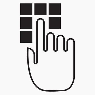 Hand dialing code. Illustrazione stock