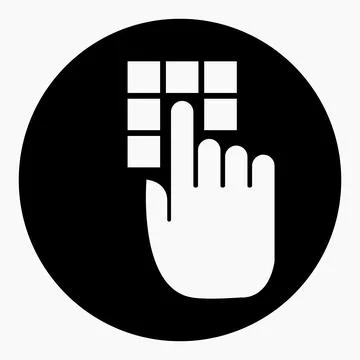 Hand dialing code. Stock Illustration