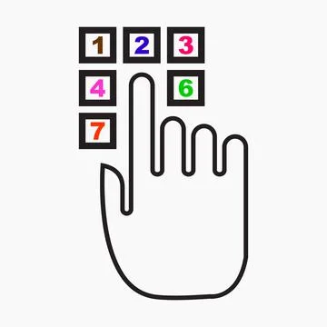 Hand dialing code. Illustrazione stock