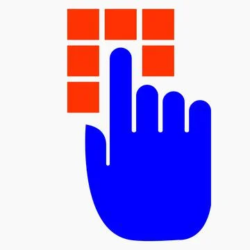 Hand dialing code. Illustrazione stock