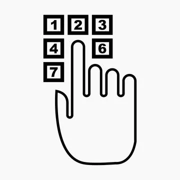 Hand dialing code. Stock-Illustration
