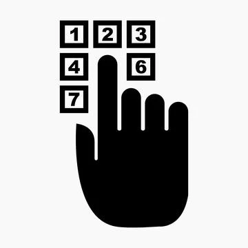 Hand dialing code. Stock Illustration