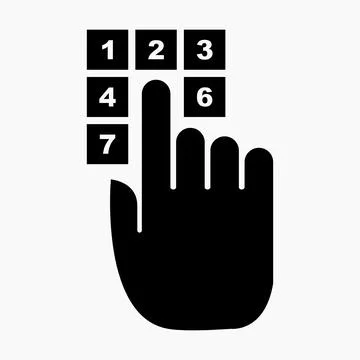 Hand dialing code. Stock Illustration