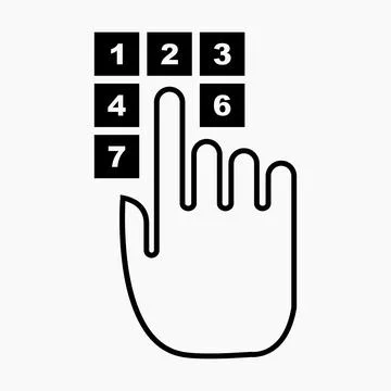 Hand dialing code. Stock Illustration
