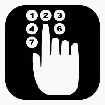 Hand dialing code. Stock Illustration