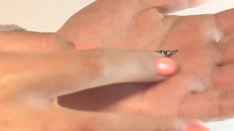 Hand with diamond, hand holding a diamond Stock Footage 158213014