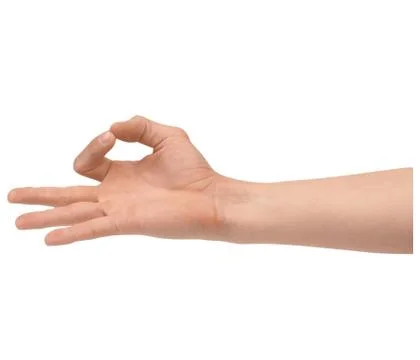 A hand in different style isolated on white background. Foto stock