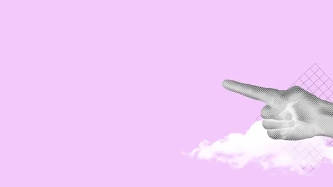 Hand direction  gesture, conceptual animation modern, calling for something Stock Footage 304826028