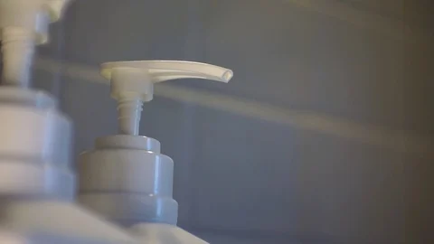 Hand disinfection Stock Footage 123770776