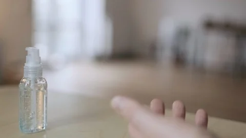 Hand disinfection Stock Footage 126319384