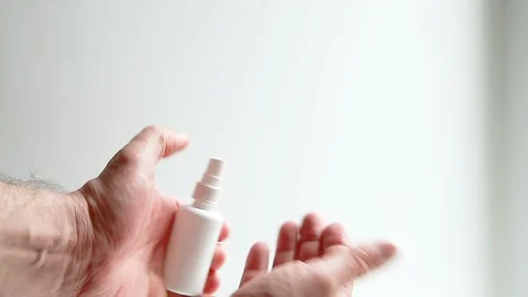 Hand disinfection Stock Footage 128695237