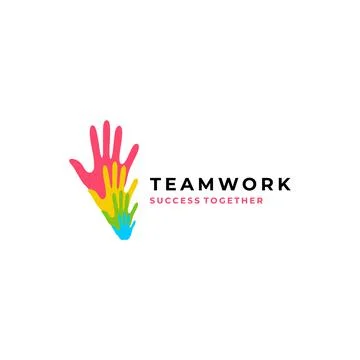 Hand diversity team community logo design vector illustration Stock Illustration