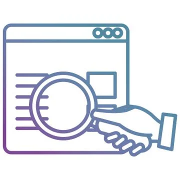 Hand with document and magnifying glass Stockillustratie