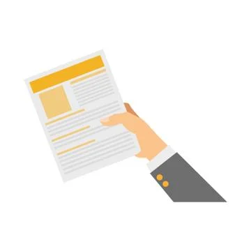 Hand with document page イラスト素材