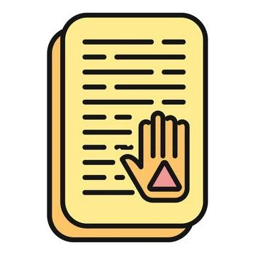 Hand on document taking an oath of honesty Stockillustratie