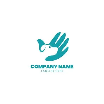 Hand dog logo Design vector 스톡 일러스트