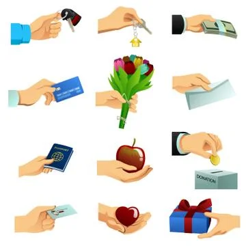 Hand Doing Different Things Illustration Stock Illustration