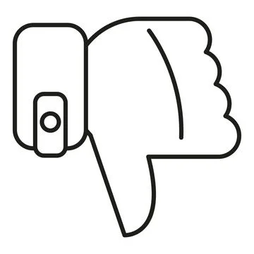 Hand doing a thumbs down dislike gesture Stock Illustration