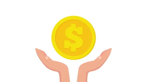 Hand with dollar coin animation. Stock Footage 169837736