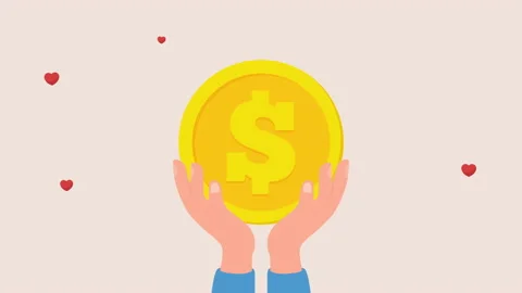 Hand with dollar coin animation. Stock Footage 169837806