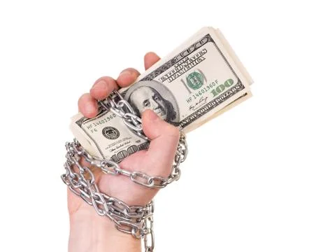 Hand with dollars Stock Photos