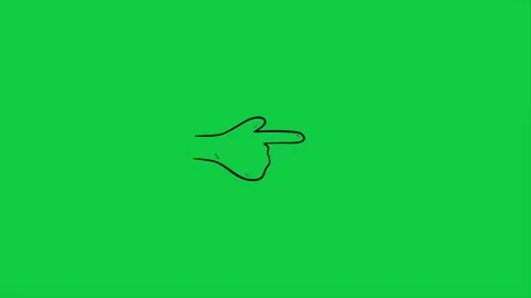 Hand doodle pointing right Stock Footage 300137893