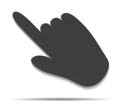 Hand double shadow icon vector Stock Illustration