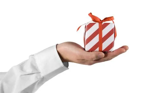 Hand Down Present Stock Photos