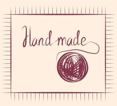 Hand Draw Accessories For Sewing Handmade Design Element Thread. Stock Vector Stock Illustration