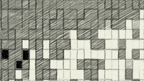 Hand draw animation of blocks Stock Footage 230190247